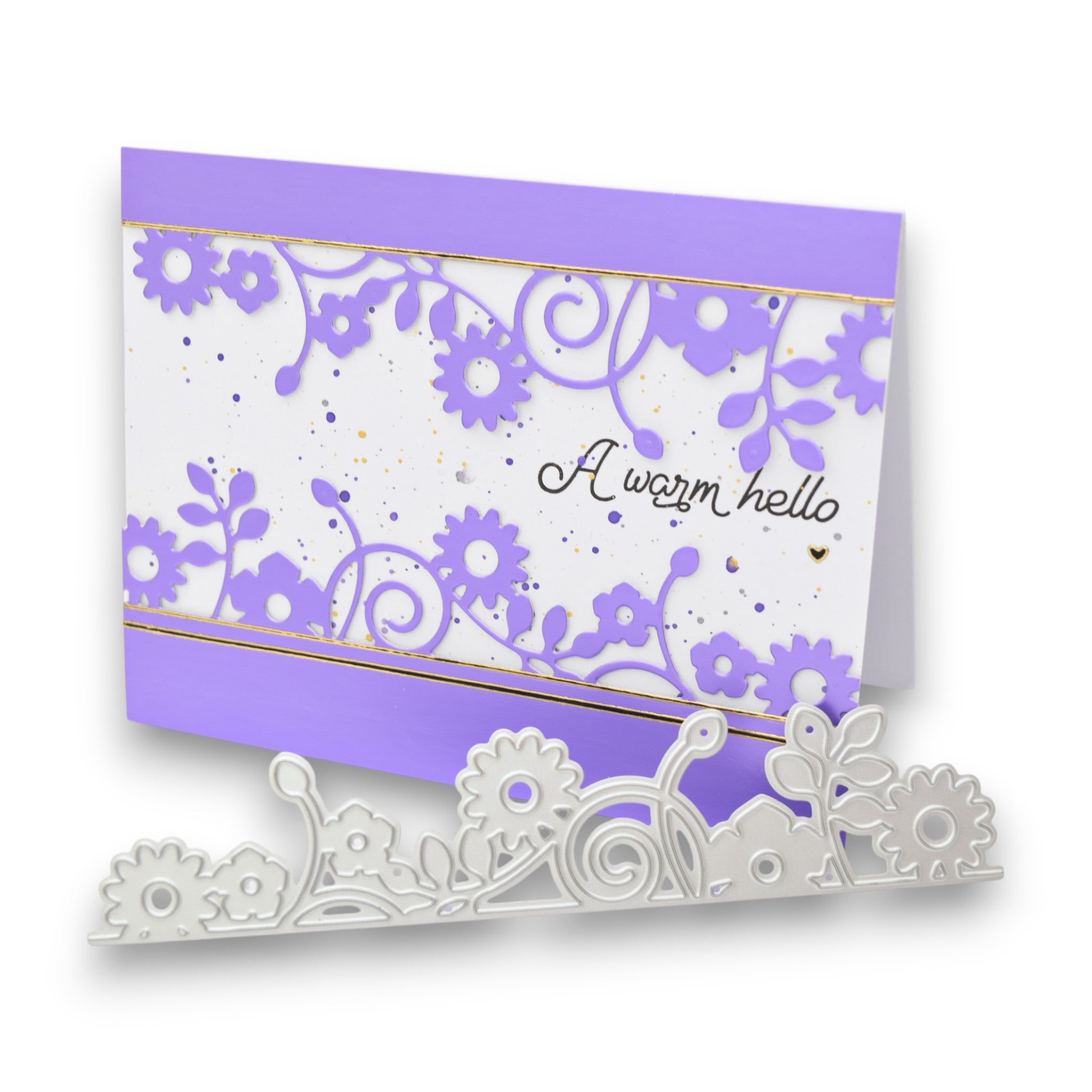 Large Floral Border Love Notes - Steel Cutting Die